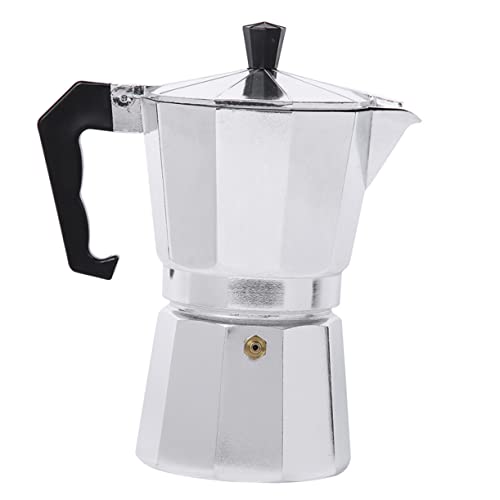 LABRIMP Aluminium Espresso Maker Europäischer Hitzebeständiger Griff Achteckiges Design zu Befüllen Reinigen für Kaffeeliebhaber von LABRIMP