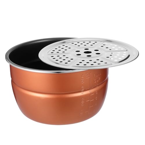 LABRIMP Aluminiumlegierung Reiskocher Innentopf mit Antihaftbeschichtung und Dampfgarer einsatz Langlebiger Ersatz für Elektrokocher Inklusive Messskala für Präzises Kochen zu Hause und LABRIMP Aluminiumlegierung Reiskocher Innentopf mit Antihaftbeschichtung und Dampfgarer einsatz Langlebiger Ersatz für Elektrokocher Inklusive Messskala für Präzises Kochen zu Hause und von LABRIMP