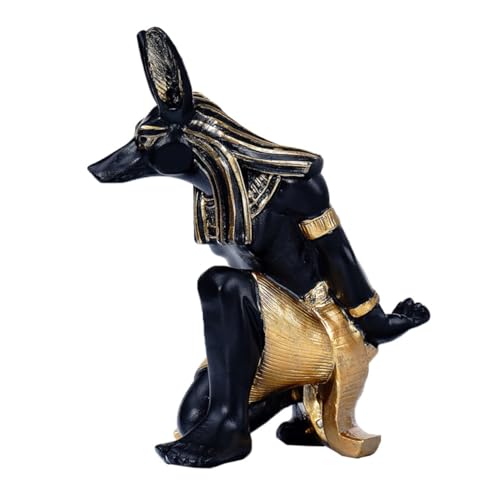 LABRIMP Anubis Weinregal aus Resin Stabile Flaschenhalterung für Weinflaschen Dekorative Anubis Hund Statue Zubehör für Zuhause Küche Restaurant und Weinlager Gold von LABRIMP