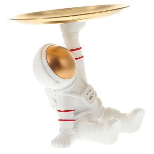 LABRIMP Astronautentablett Schmuckaufbewahrungstablett Schminktisch- Nussschalen Fruchtdekor Süßigkeitenschalen Dekorativ Waschtisch Badewanne Astronautenfahrzeug Harz von LABRIMP