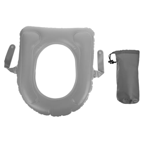 LABRIMP Aufblasbare Toilettensitzauflage mit Saugnäpfen und Aufbewahrungstasche Komfortable rutschfeste Sitzpolster für Senioren und Installieren für Zuhause und Unterwegs von LABRIMP