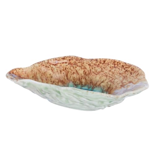 LABRIMP Austernschalen Porzellanplatte Multifunktionale Servierplatte für Snacks Obst und Unregelmäßig Geformt für Zuhause und Gartenpartys Leicht und Praktisch von LABRIMP
