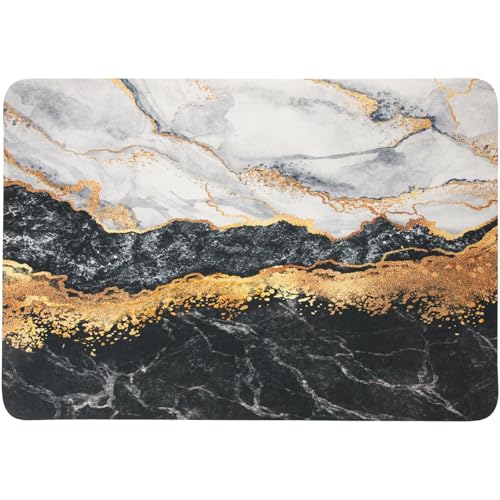 LABRIMP Badematte Oval rutschfest Saugfähig Küchen Badezimmerteppich mit Goldplattiertem Design Maschinenwaschbar für Sicheres Stehen im Wc und Eingangsbereich LABRIMP Badematte Oval rutschfest Saugfähig Küchen Badezimmerteppich mit Goldplattiertem Design Maschinenwaschbar für Sicheres Stehen im Wc und Eingangsbereich von LABRIMP