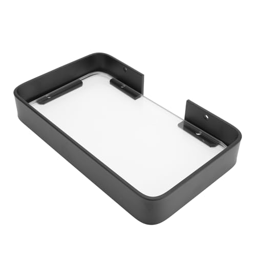 LABRIMP Badezimmer Glasregal Halterung Schwarzes Wandregal für Shampoo und Kosmetik Dekorativer Organizer ohne Bohren für Badezimmer und Waschtisch von LABRIMP