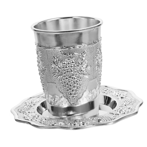 LABRIMP Ceremonial Cup Set für Shabbat und Pessach Hochwertiger Segensbecher mit Unterteller Design für Religiöse Anlässe für Feiertage und Besondere Rituale LABRIMP Ceremonial Cup Set für Shabbat und Pessach Hochwertiger Segensbecher mit Unterteller Design für Religiöse Anlässe für Feiertage und Besondere Rituale von LABRIMP