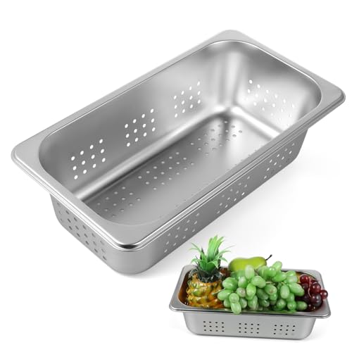 LABRIMP Dampftischpfanne mit Lochboden Robuste Hotelpfanne für Catering und Buffet Einfache und Handhabung für Restaurants und Kantinen LABRIMP Dampftischpfanne mit Lochboden Robuste Hotelpfanne für Catering und Buffet Einfache und Handhabung für Restaurants und Kantinen von LABRIMP