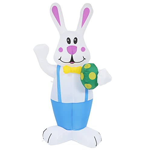 LABRIMP 1satz Aufblasbarer Osterhase Mit -Beleuchtung Lustige Garten-Dekoration Für Ostern Partydekoration Für Gäste Schnell Aufblasbar Wetterfest Und Leuchtend von LABRIMP