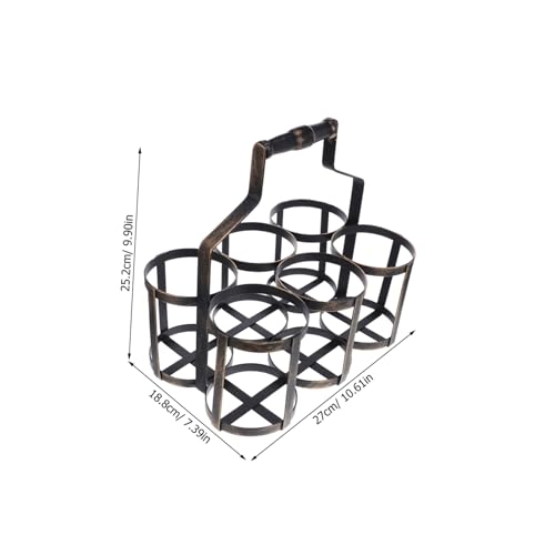 LABRIMP Dekorativer Weinständer Weinhalterkorb Aus Eisen Weinlagerregal Aus Eisen Weinträger Für Picknick Hochzeit Weinpräsentationskorb Bauernhaus Weinregalhalter Hellbraun LABRIMP Dekorativer Weinständer Weinhalterkorb Aus Eisen Weinlagerregal Aus Eisen Weinträger Für Picknick Hochzeit Weinpräsentationskorb Bauernhaus Weinregalhalter Hellbraun von LABRIMP