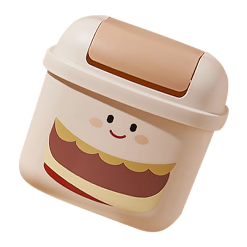 LABRIMP Desktop Mülleimer im Hamburger Design Niedlicher Abfalleimer mit Deckel für Büro Zuhause Kleiner Robuster Mülleimer für Schreibtisch Schlafzimmer Cartoon Abfallbehälter Praktischer LABRIMP Desktop Mülleimer im Hamburger Design Niedlicher Abfalleimer mit Deckel für Büro Zuhause Kleiner Robuster Mülleimer für Schreibtisch Schlafzimmer Cartoon Abfallbehälter Praktischer von LABRIMP