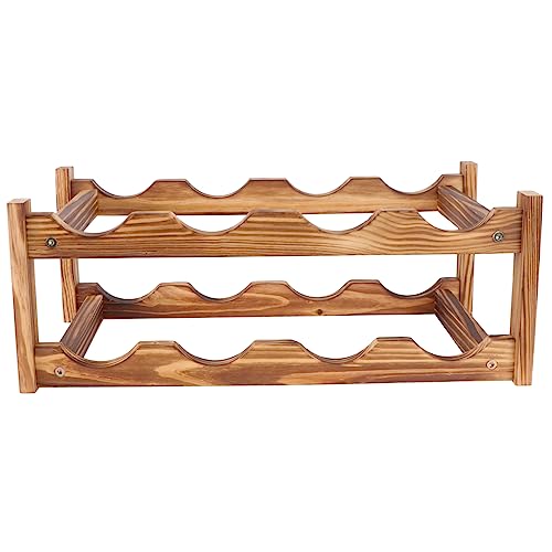 LABRIMP Doppelschichtiges Weinregal aus Dekorativer Weinflaschenhalter für Zuhause Kreatives Design für Weinsammler Passend für Wohnzimmer und Küche und Elegant von LABRIMP