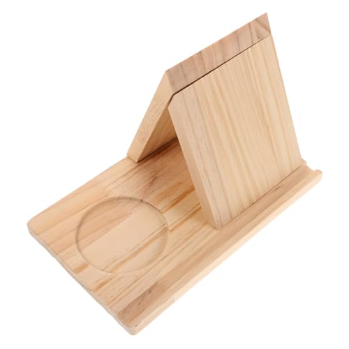 LABRIMP Dreieckiger Holz Buchständer mit Tassenhalter Leichter Tragbarer Bücherhalter für Schreibtisch und Büro Minimalistisches Design für Zuhause Effizient Platzsparend als Deko und von LABRIMP