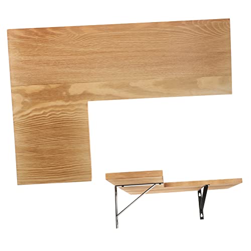 LABRIMP Eckregal aus Holz Multifunktionales Wandregal für Bad Schlafzimmer Wohnzimmer Platzsparendes Design Förmige Struktur für Gewürzgläser und Kleine Gegenstände von LABRIMP