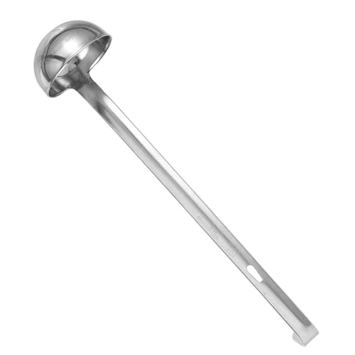LABRIMP Edelstahl Messlöffel mit Langem Griff und Haken Rostfrei Praktischer Küchenmaßlöffel für Flüssige und Trockene Zutaten zum Backen Kochen Milchtee und Suppen Messen von LABRIMP