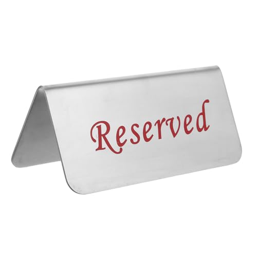 LABRIMP Edelstahl Reserviert Schild Doppelseitig Langlebig Modernes Design für Restaurant Tische Partys Hochzeit Empfangsdekoration Club Bottle Service Tischschilder von LABRIMP
