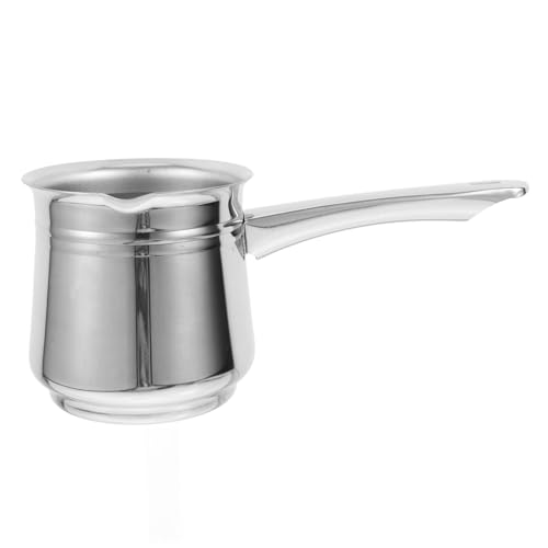 LABRIMP Edelstahl Türkische Kaffeekanne Robuste Kaffeekanne Tragbarer Kaffeekocher für Camping Haushalt Mehrere Tassen von LABRIMP