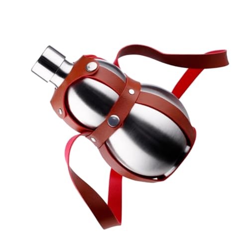 LABRIMP Edelstahl Weinflasche Outdoor Tragbar Robuster Weinbehälter Poliert für Camping Wandern Angeln Picknick Zufällige Farbe Zufällige Farbe von LABRIMP