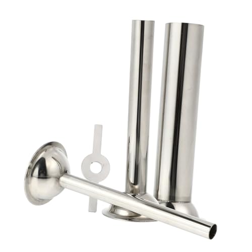 LABRIMP Edelstahl Wurstfüllset Für Fleischwolf 3 Teiliges Zubehör Mit 14mm 19mm 25mm Füllrohren Geeignet Für 55mm Durchmesser Fleischwölfe Rostfreies Wurstfüllwerkzeug von LABRIMP