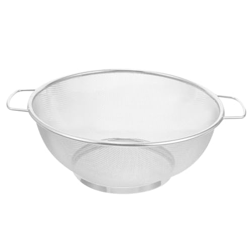 LABRIMP Edelstahl -mesh -colander Mit Zwei Griffen Feines Netzsieb Zum Ölfilterfestigungsfettentfernung Und Lebensmittelvorbereitung 18 Cm von LABRIMP