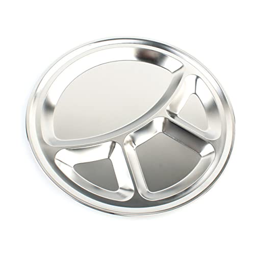 LABRIMP Edelstahlschale Für Fast Food Fach Essenstabletts Fach Platten Cafeteria-tabletts Unterteilte Platten Geteilte Speiseteller Fach Mittagessen Tabletts Geteilte Essensteller von LABRIMP