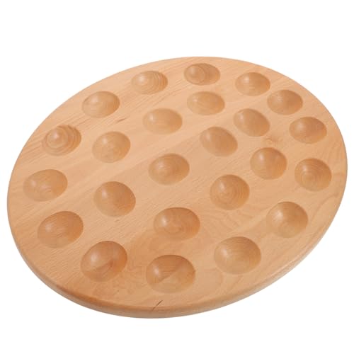 LABRIMP Eierplatte Tablett teuflisches Ei teuflischer Eierhalter mit Deckel Nein Meeresfrüchteplatte Servierschale Teufelseierbehälter Eierschale aus Holz hölzern von LABRIMP