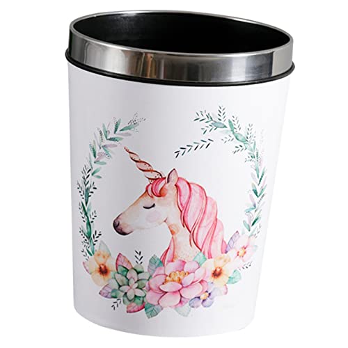 LABRIMP Einhorn Mülleimer mit Druckring Abfalleimer für Kinderzimmer Badezimmer und Büro Platzsparender Papierkorb Leicht zu Reinigen für Haushalte LABRIMP Einhorn Mülleimer mit Druckring Abfalleimer für Kinderzimmer Badezimmer und Büro Platzsparender Papierkorb Leicht zu Reinigen für Haushalte von LABRIMP