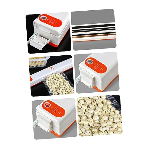 LABRIMP Elektrischer Vakuumierer Küche Automatisch Lebensmittel Frischhaltegerät Tragbar Energiesparend Orange Geeignet für Obst Gemüse Käse Brot von LABRIMP