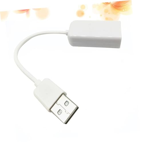 LABRIMP Externe USB Soundkarte Kanal Adapter mit Kabel für Notebook Laptop Virtueller Surround Sound LED Anzeige Plug Play Kompatibel mit PC Weiße Audio Buchse von LABRIMP