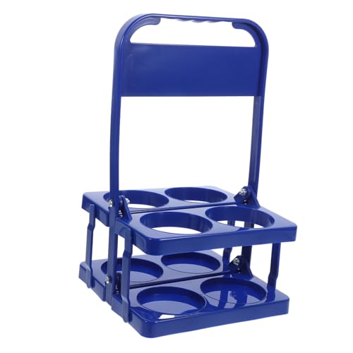 LABRIMP Faltbarer Bierflaschenkorb mit Griff Tragbarer Bierträger und Weinflaschenständer für Picknick Grill und Hauswarmungsgeschenk Design Blau von LABRIMP