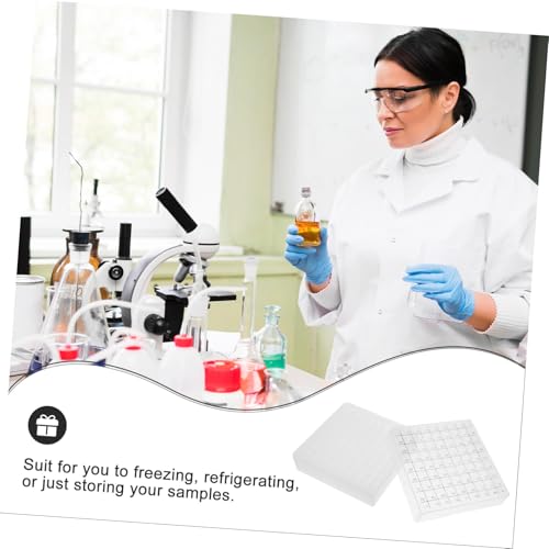 LABRIMP Gefrier-röhrchenbox aus Robustem PP Fächer mit Nummerierung Praktischer Testtube Organizer für Kleine Röhrchen für Labor und Gefrierschranklagerung von LABRIMP
