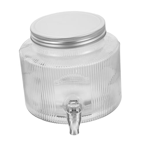 LABRIMP Getränkespender mit Fassung für Cocktails Tee und Wasser Stilvolles Glasgefäß für Partys und Zusammenkünfte Sicheres und Glasmaterial LABRIMP Getränkespender mit Fassung für Cocktails Tee und Wasser Stilvolles Glasgefäß für Partys und Zusammenkünfte Sicheres und Glasmaterial von LABRIMP