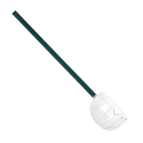 LABRIMP Glaslöffel mit Langem Griff und Ausguss Hitzebeständiger Glasscoop für Suppe Dessert Eiscreme Kaffee und Tee Multifunktional Robust Sicher und Vielseitig Einsetzbar Grün von LABRIMP