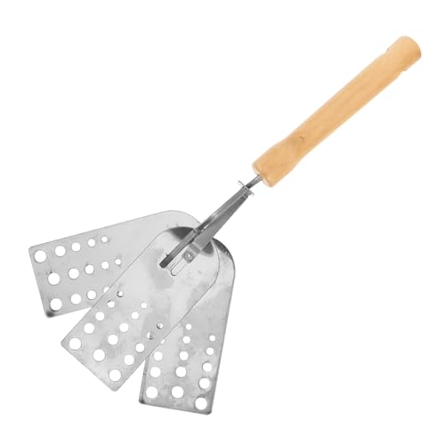 LABRIMP Grillspatel Pfannkuchenspatel Edelstahl Pfannkuchenwender Fleischwender Fleischwender Flacher Burger Zerkleinerer Grillausrüstung Spatel Für Grillplatte Grillzubehör von LABRIMP
