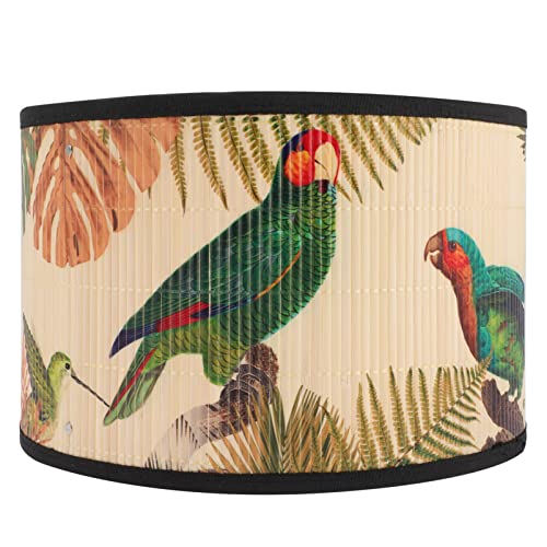 LABRIMP Hängelampe Rattan Living Hardcover Muster Clip Decke Handgefertigt Sackleinen Schattierungen Vogel Wandleuchte Einzigartiger Kronleuchter Trendiges Design Vintage Wohnkultur von LABRIMP