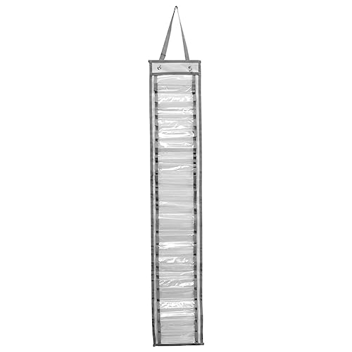 LABRIMP Hängende Aufbewahrungstasche für Vinylrollen Fächer Transparent mit Metallhaken Platzsparend für Bastelzimmer Rv und Kleine Wohnungen von LABRIMP