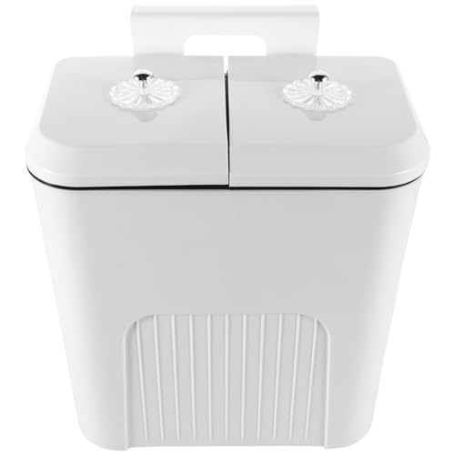 LABRIMP Hängender Mülleimer mit Fächern Wandmontierbar für Küchen und Badezimmer Platzsparendes Design Langlebig und Trockene und Abfalltrennung von LABRIMP