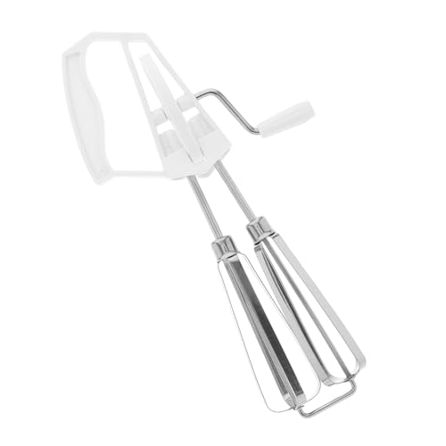 LABRIMP Halbautomatischer Handmixer aus Manueller Eierschläger mit Kurbel Küchenrührgerät für Schnelles Mischen und Backen Kompakter Handmixer für Haushalt von LABRIMP