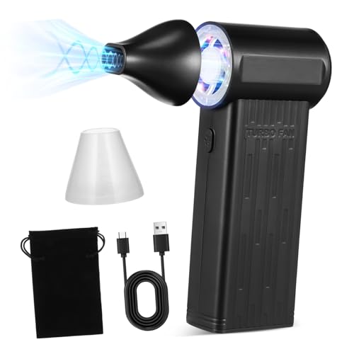 LABRIMP Handheld Air Blower Tragbarer Luftgebläse mit Hochleistungsmotor Multifunktionales Gerät für Auto und Haartrocknung Kabellos und Leicht Hohe Batteriekapazität für Reisen von LABRIMP