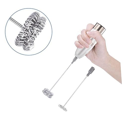 LABRIMP Handheld Milchschäumer mit Doppelter Schicht Leistungsstarker Elektrischer Milchaufschäumer für Cappuccino Latte und Heiße zu Bedienen und Leicht zu Reinigen von LABRIMP