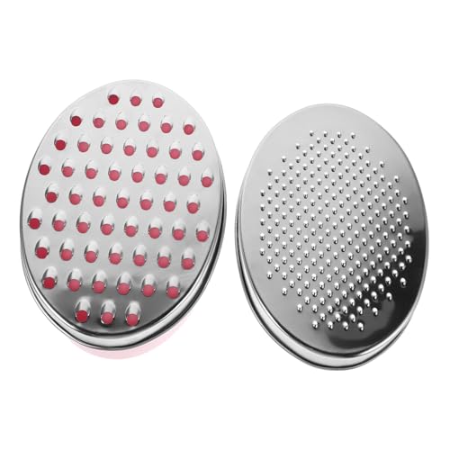 LABRIMP Handlicher Doppelseitiger Käsereibe mit Ergonomischem Ovalgriff Feine und Gleichmäßige Reibescheiben Vielseitig für Käse Gemüse Ingwer Inklusive Praktischem Aufbewahrungsbehälter von LABRIMP