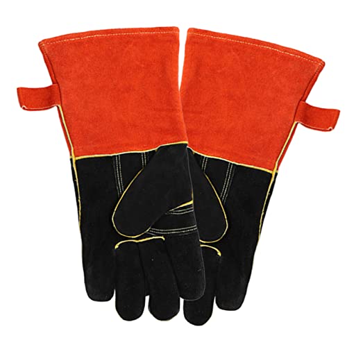 LABRIMP Hitzebeständige Grillhandschuhe Isolierte Bbq Handschuhe Küchenschutz Handschuhe für Grillen und Backen Rot Schwarzes Design für Mikrowelle und Ofen LABRIMP Hitzebeständige Grillhandschuhe Isolierte Bbq Handschuhe Küchenschutz Handschuhe für Grillen und Backen Rot Schwarzes Design für Mikrowelle und Ofen von LABRIMP