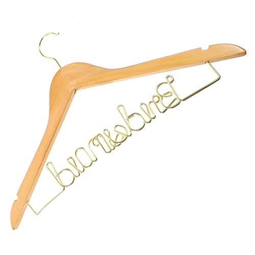 LABRIMP Hochzeitskleiderbügel aus Holz und Rutschfester Kleiderbügel für Brautkleider Dekorativ mit Drahtschriftzug als Hochzeitsgeschenk und Erinnerungsstück LABRIMP Hochzeitskleiderbügel aus Holz und Rutschfester Kleiderbügel für Brautkleider Dekorativ mit Drahtschriftzug als Hochzeitsgeschenk und Erinnerungsstück von LABRIMP