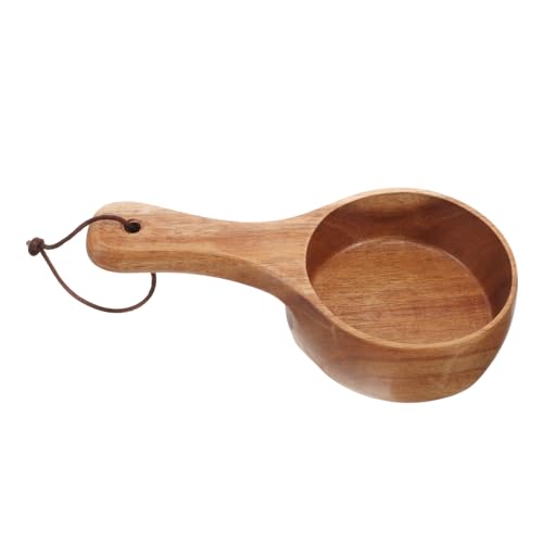 LABRIMP Holz Trinkbecher mit Griff Vielseitige Kaffeetasse aus Walnussholz für Camping Reisen und Zuhause Wasser und Teetasse mit Einzigartiger Maserung Stabil und Praktisch von LABRIMP