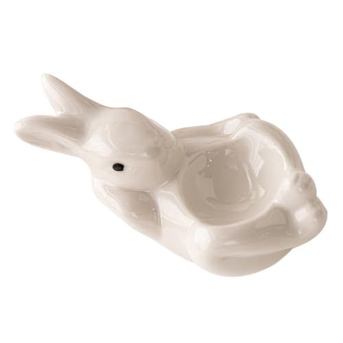 LABRIMP Keramik Eierbecher Hase Osterdeko Weißer Keramischer Eierhalter mit Niedlicher Hasenform Dekorativer Eierständer für Gekochte Eier Minimalistisches Design für Wohnraumgestaltung LABRIMP Keramik Eierbecher Hase Osterdeko Weißer Keramischer Eierhalter mit Niedlicher Hasenform Dekorativer Eierständer für Gekochte Eier Minimalistisches Design für Wohnraumgestaltung von LABRIMP