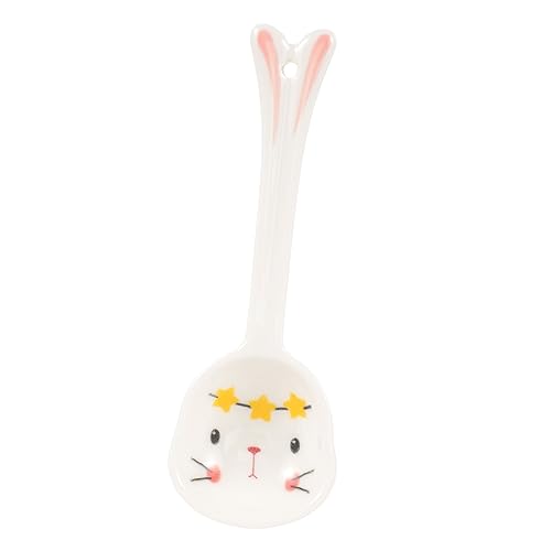 LABRIMP Keramik Hasenlöffel Handbemalt Leicht und Tragbar für Suppen Ramen und Eintöpfe Zartes Design mit Komfortgriff für Gewürze und Desserts LABRIMP Keramik Hasenlöffel Handbemalt Leicht und Tragbar für Suppen Ramen und Eintöpfe Zartes Design mit Komfortgriff für Gewürze und Desserts von LABRIMP