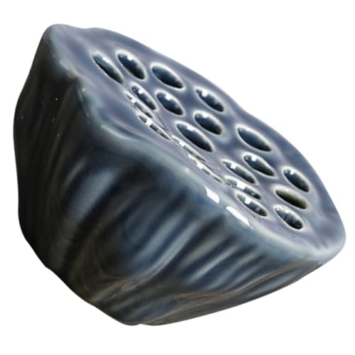 LABRIMP Keramik Lotus Pod Vase Dekorativ Einzigartig Blumenvase Tischdeko Hochzeitsdeko Party Wohnzimmer Kleine Vase für Trockenblumen und Blumentopf von LABRIMP