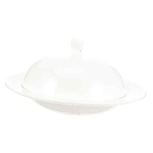LABRIMP Keramikteller mit Deckel Dekorative Servierplatte für Pasta und Vorspeisen für Restaurant Hotel und Zuhause Weiß mit Einzigartiger Form und Kuppelabdeckung LABRIMP Keramikteller mit Deckel Dekorative Servierplatte für Pasta und Vorspeisen für Restaurant Hotel und Zuhause Weiß mit Einzigartiger Form und Kuppelabdeckung von LABRIMP