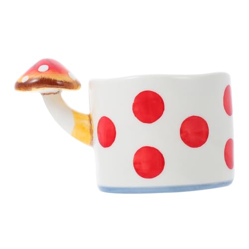 LABRIMP Keramischer Kaffeebecher im Pilzdesign für Heiße und Kalte Getränke aus Hochwertigem Material für Zuhause und Büro von LABRIMP