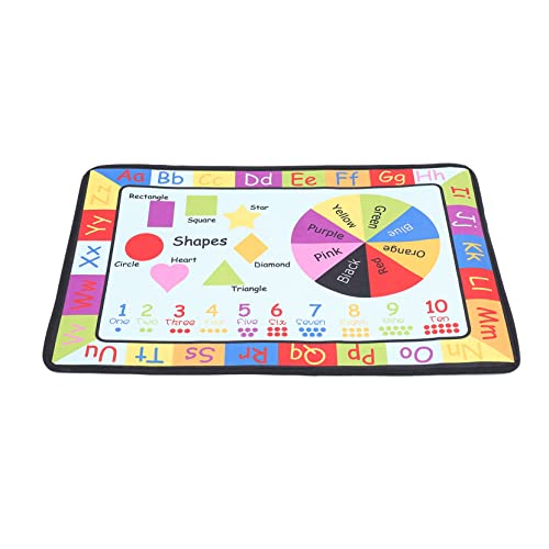 LABRIMP Kinderspielteppich Pädagogischer Rutschfester Teppich für Kinderzimmer Farbenfrohes Dickes Design mit Buchstaben für Frühkindliche Entwicklung zum Krabbeln von LABRIMP