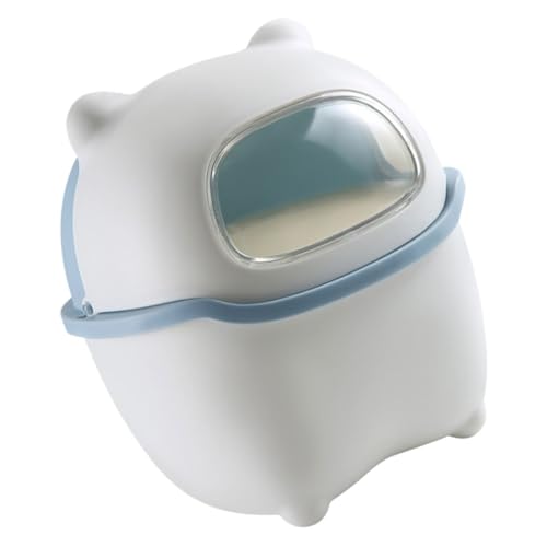 LABRIMP Kleiner Mülleimer mit Deckel Desktop Mülleimer aus Kunststoff Kleiner Müllbehälter für Küche Büro und Schlafzimmer Kompakter Abfalleimer Robuster Papierkorb von LABRIMP