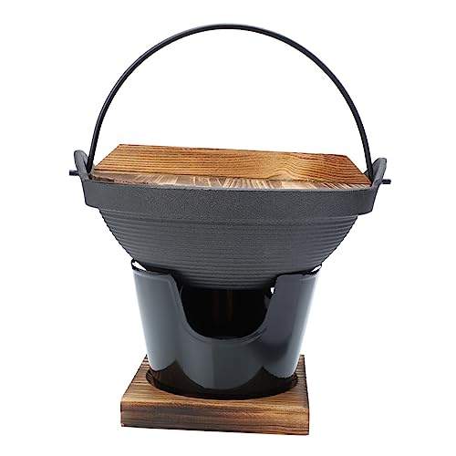 LABRIMP Kleines Japanisches Gusseisen Sukiyaki Traditioneller Kochtopf Für Camping Suppen Und Hot Pot Praktisches Kochgeschirr Mit Dreieck-herdplatte LABRIMP Kleines Japanisches Gusseisen Sukiyaki Traditioneller Kochtopf Für Camping Suppen Und Hot Pot Praktisches Kochgeschirr Mit Dreieck-herdplatte von LABRIMP